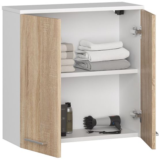 ZÁVĚSNÁ SKŘÍŇKA ŠÍŘKA 60 cm FIN 2D BÍLÁ / SONOMA