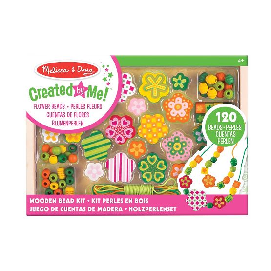 Zelená sada korálků Květinky