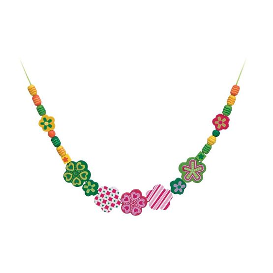 Zelená sada korálků Květinky