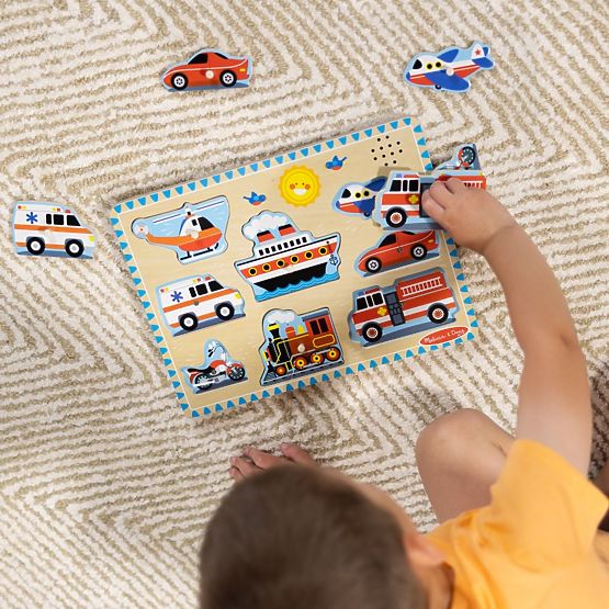 Zvuková skládačka - Vozidla - hudební puzzle