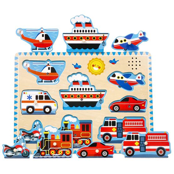 Zvuková skládačka - Vozidla - hudební puzzle