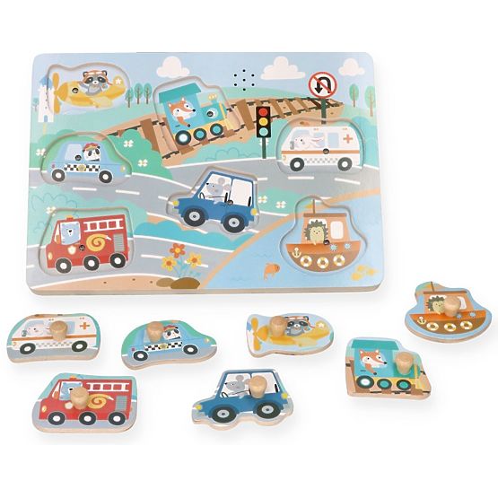 Zvukové puzzle Vozidla