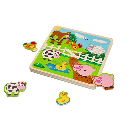 Zvukové puzzle - zvířata z farmy