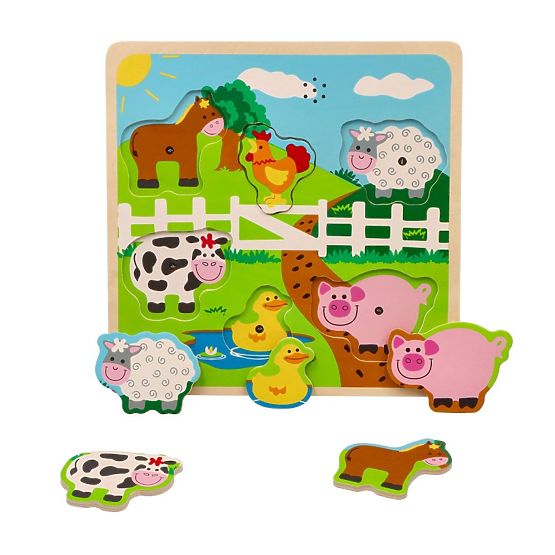 Zvukové puzzle - zvířata z farmy