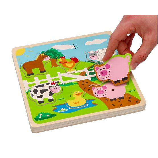 Zvukové puzzle - zvířata z farmy