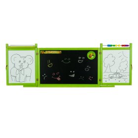 Dětská magnetická/křídová tabule na stěnu - zelená