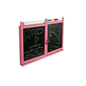 Dětská magnetická/křídová tabule na stěnu - růžová, 3Toys.com