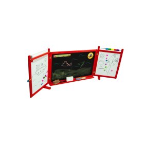 Dětská magnetická/křídová tabule na stěnu - červená, 3Toys.com