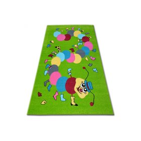 Dětský koberec FUNKY TOP Housenka zelený