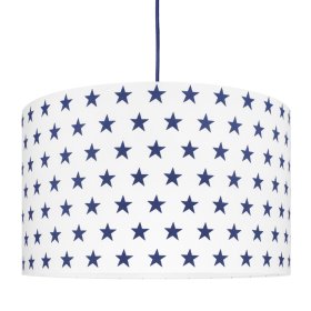 Textilní závěsná lampa Hvězdy - tm. modrá, YoungDeco