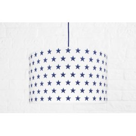 Textilní závěsná lampa Hvězdy - tm. modrá, YoungDeco