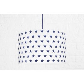 Textilní závěsná lampa Hvězdy - tm. modrá, YoungDeco