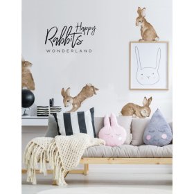 Dekorace na zeď DEKORNIK Happy rabbits, Dekornik