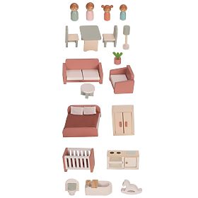 2Kids Toys Domeček s panenkami růžový