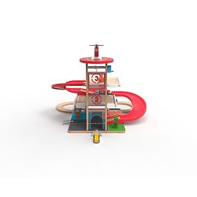 2Kids Toys Dřevěná garáž s vláčkodráhou, 2Kids Toys