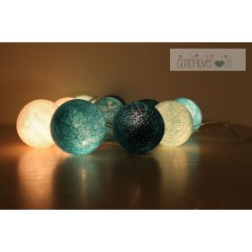 Bavlněné svítící LED kuličky Cotton Balls - fresh love
