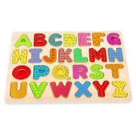 Dřevěná skládačka abeceda - velká písmena
