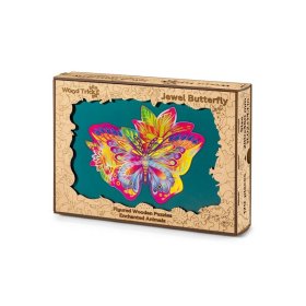Barevné dřevěné puzzle - motýl