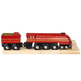 Bigjigs Rail replika lokomotivy Duchess of Hamilton + 3 koleje