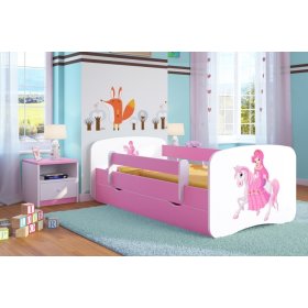 Dětská postel se zábranou Ourbaby - Princezna na koni