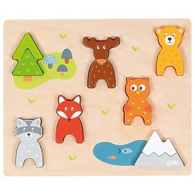 3D puzzle lesní zvířata, Goki