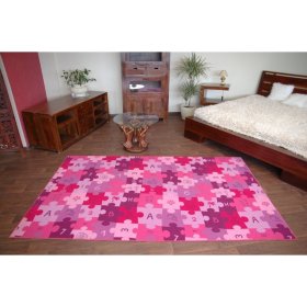 Dětský koberec Puzzle - fialový, F.H.Kabis