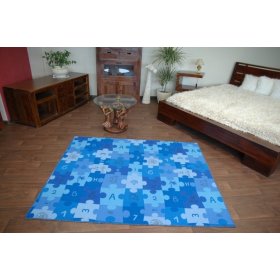Dětský koberec Puzzle - modrý, F.H.Kabis
