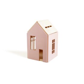 Magnetický Montessori dřevěný domeček - pink
