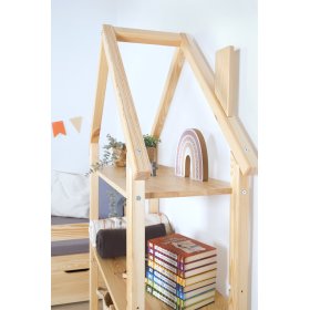 Policový regál Domeček FRANK - přírodní