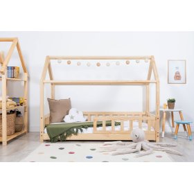Dětská postel domeček se zábranou Tea - přírodní