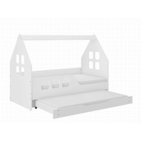 Domečková postel Woody 160 x 80 cm - bílá