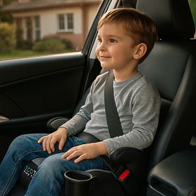 Autosedačka podsedák pro děti i-SIZE výška 125-150 cm držák na nápoje ECOTOYS