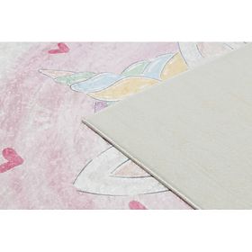 BAMBINO 1128 mycí kobereček Jednorožec pro děti protiskluz - krém