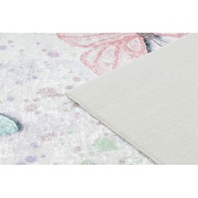 BAMBINO 1610 mycí kobereček Motýli pro děti protiskluz - krém