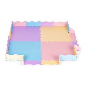 Barevná pěnová podložka pro děti s ohrádkou 141,5x141,5 cm 24 ks IPLAY