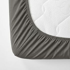 Bavlněné prostěradlo 180x80 cm - tmavě šedé