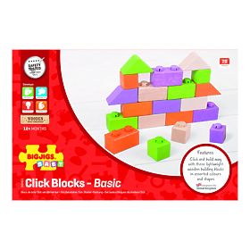 Bigjigs Baby Dřevěné Spojkostky Basic set, Bigjigs Toys