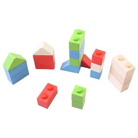 Bigjigs Baby Dřevěné Spojkostky Primary set, Bigjigs Toys