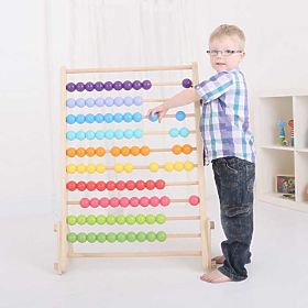 Bigjigs Baby Obrovské dřevěné počítadlo