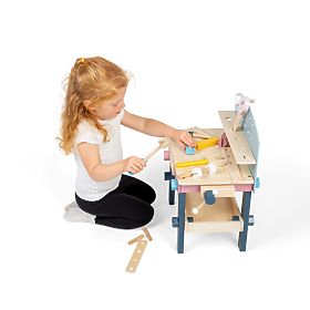 Bigjigs Toys Dětský pracovní stůl s nářadím, Bigjigs Toys