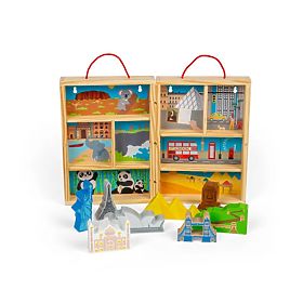 Bigjigs Toys Dřevěná cestovatelská hrací sada