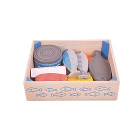 Bigjigs Toys Dřevěné mořské plody v krabičce, Bigjigs Toys
