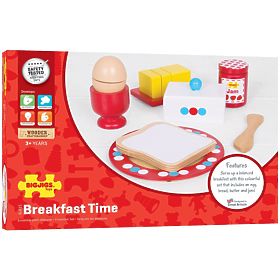 Bigjigs Toys Dřevěný set snídaně, Bigjigs Toys