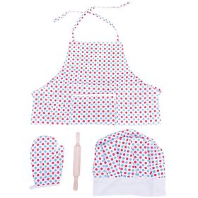 Bigjigs Toys Kuchařský set se zástěrou s puntíky, Bigjigs Toys