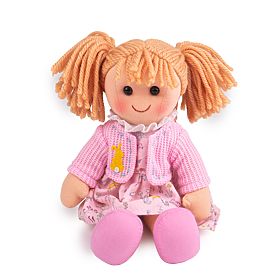 Bigjigs Toys Látková panenka Ella 34 cm, Bigjigs Toys