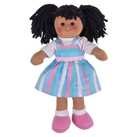 Bigjigs Toys Látková panenka Kira 28 cm, Bigjigs Toys