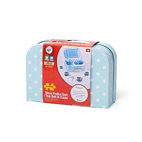Bigjigs Toys Modrý puntíkovaný čajový set, Bigjigs Toys
