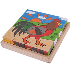 Bigjigs Toys Obrázkové kostky farma, Bigjigs Toys