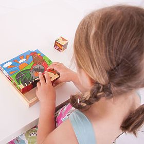 Bigjigs Toys Obrázkové kostky farma, Bigjigs Toys