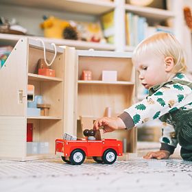 Bigjigs Toys Rozkládací domeček s příslušenstvím, Bigjigs Toys